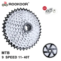 Rookoor 9 Speed Bicycle Cassette Freewheel MTB Bike Velocidade 11-40T Sprocket Accessories for SHIMANO SRAM Cycling Parts