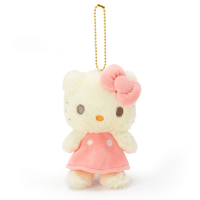 小禮堂 Hello Kitty 絨毛玩偶娃娃吊飾《粉米.站姿》掛飾.鑰匙圈