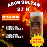 SUPER PEDAS TOPLES 100gr SULTAN Abon Ayam Kampung - Snack Crispy Cemilan Makanan Halal Tanpa MSG & P