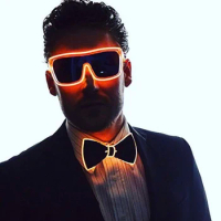 Luminous Party Shutter Glasses EL Wire Tie Bow Tie LED Fashion Bachelor Party Sunglasses Shaped Glasses for Disco Glow Supplies