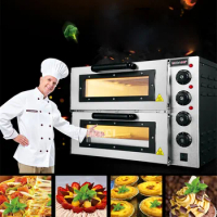 New Arrival Double-layer Large Electric Oven PO2PT Commercial Oven Cake Bread Pizza Oven Large Electric Oven 220V 3000W 0-120min