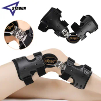 Hinged ROM Knee Brace, Post Op Knee Brace for Recovery Stabilization, ACL, MCL Injury, Adjustable Orthopedic Support Stabilizer