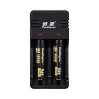 2PCS 100% new original 18650 battery 3.7v 7400mWh 18650 rechargeable lithium battery flashlight battery + 18650 smart charger