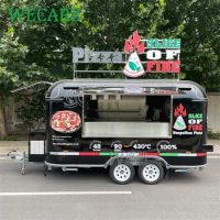 WECARE Remorque Alimentaire Concession Boba Tea Coffee Trailer De Comida Movil Custom Pizza Food Truck with Full Kitchen