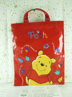 【震撼精品百貨】Winnie the Pooh 小熊維尼~手提袋-紅時鐘