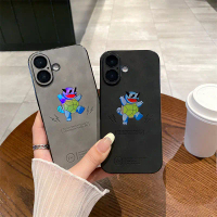 Sarung Squirtle, Sarung Kalis Kejutan Kulit Suede Keras Laser, untuk iPhone 16 Pro max, Apple iPhone