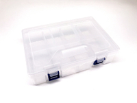 RFID雙層8格可拆透明塑料收納配件 學習套件/ 電子元器件零件盒子
