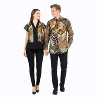 Bhatara Batik - Couple Set Batik Modern - Kemeja dan Blouse Ashton Rosita 5765 Couple Set