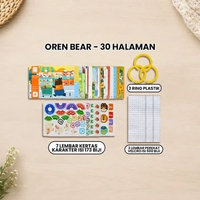 OEM SK-M380 Buku Aktivitas Bayi Lucu DIY Quiet Busy Book dan Velcro 14 30 Halaman / Mainan Buku Eduk