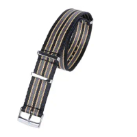 HAODEE High Density Nylon Watch Strap For Omega 007 For Seamaster 300 20mm Canvas Watchband For Rolex Military Sport Bracelet