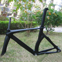 700c Black Carbon Track Bike Frame Fixie Bicycle Single Speed Frameset Fixed Gear Free Shipping