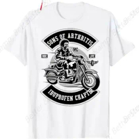 Sons with Arthritis Ibuprofen Chapter Funny Biker Skull T Shirt Black Vintage Mens Graphic Shirts Go