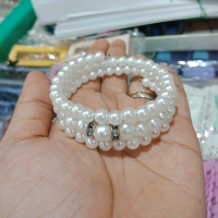 Gelang korea gelang mutiara putih gelang lilit Amethyst