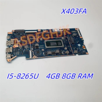 Original X403FA Laptop Motherboard For ASUS VivoBook-14 X403FA X403FN X403F Mainboard 4GB 8GB RAM I5-8265U