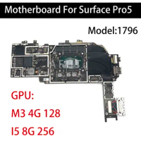 Original Motherboard For Microsoft Surface Pro5 1796 Laptop GPU M3 4G 128 I5 8G 256 Logic Board Replacement Tested Well