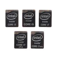 5Styles Variety Of Choices Original 4th Generation I3 I5 I7 Celeron Intel Core Sticker Label 5PCS Label Laptop Metal Sticker