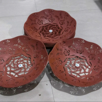 Piring Ukir Coklat L Galaxy