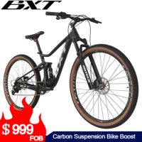 Full Suspension Carbon Mountain Complete Bike 29er 1x11 Speed Carbon MTB Bicycle Front Rear Full Suspension XC Complete Bike