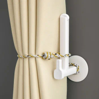 Curtain fixing device without punching buckle, shower curtain wall hook, binding belt, side hook, door curtain bayonet clip