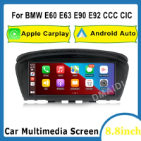 8.8 inch Car Multimedia Wireless CarPlay Android Auto For BMW E60 E63 E90 E92 CCC CIC Head Unit Linux System