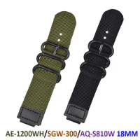 Nylon Watchband Strap AE-1200WH/SGW-300/AQ-S810W/AEQ-110W/AE-1200/W-216H/MRW-200H/AE-1000W Watch Band Bracelet Wrist