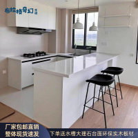 【布拉格】 現代輕奢吧臺 家用廚房島臺 料理一體烘焙臺 開放式中島臺 小戶型客廳 可開發票[dz0327]