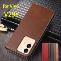 Leather Case for Vivo V29e 5G ( Global EUR RUS) Flip Case Card Holder Holster Magnetic Attraction Cover Wallet Case Fundas Coque