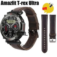 NEW For Amazfit T-rex Ultra Smart Watch Strap Leather Sports Belt For Xiaomi Amazfit T Rex 2 Screen Protector Film