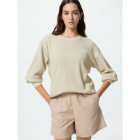 Uniqlo Waffle T-Shirt Long Sleeve Natural L