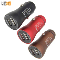 Mini Car Charger Dual USB Port 1A 2.4A Auto Charging Power Adapter for Xiaomi iPhone Samsung Cellphone Tablet GPS 2000pcs
