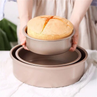 1 cái Khuôn bánh bằng thép carbon tròn Khay nướng bánh đa năng mô hình Mousse đáy sống gia dụng chống dính dụng cụ nướng bánh nhà bếp