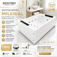 Bathtub Lokal Zentiro MILENIAL Uk 180cm Marble/Acrylic Whirpool Jacuzzi Bathtub Standing
