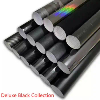Luxurious black Carbon Fiber Vinyl Wrap Film Car Stickers Glossy Matte Chrome Wrapping Foil Car Decal Styling Scooter Motorcycle
