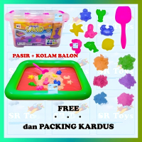 1 SET PASIR AJAIB Mainan anak-anak Pasir-pasiran dengan Tatakan Balon, Sekop Plastik, dan Cetakan He