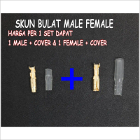 2 Set Skun Bulat Male Female Konektor Motor Konektor Kabel