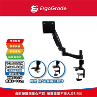 ErgoGrade 快拆式鋁合金穿夾兩用雙臂螢幕支架(EGATC20Q)電腦螢幕支架/穿桌/夾桌/MIT