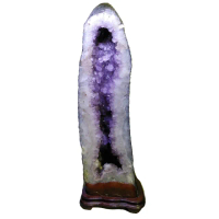 【古緣居】巴西天然紫水晶洞 +實木底座(42.3公斤)