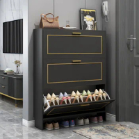 European Wood Board Shoerack for Doorsteps Large-capacity Multi-layer Shoe Cabinets Creative Convenient Shoe Rack for Hotel