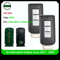 DIYKEY GHR-M013 GHR-M014 Keyless Entry Remote Car Key Fob 2 / 3 Button 433MHz ID47 Chip for Mitsubishi Eclipse Cross 2017 - 2020