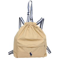 POLO Ralph Lauren 經典馬球LOGO圖騰撥水加工肩背托特/後背包(駝色系)