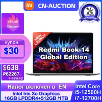 Xiaomi Redmi Book14 Laptop Intel i5-12500H/i7-12700H 16G RAM 512GB/1T SSD 14 Inch 2.8K 120Hz Screen Grey Notebook PC