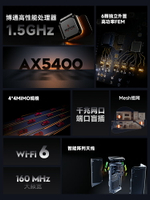 騰達AX5400 WiFi6千兆端口路由器mesh子母路由分布式家用穿墻王無線5G大戶型別墅高速全屋覆蓋增強EM15pro-樂購