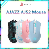 Ajazz Aj52 Pro Gaming Mouse Cable/Tri-mode 2.4g Bluetooth Adjustable DPI Office Pc Gamer Laptop Esports Support Macro Definition