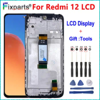 Tested Well For Xiaomi Redmi 12 LCD Display Touch Screen Digitizer Assembly Replacement 23053RN02A For Redmi 12 LCD With Frame