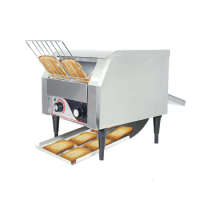 Commercial Restaurant Toaster Electric Countertop Bread Conveyor Toaster Oven Stainless Steel 220V