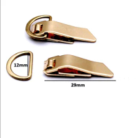 10Sets Unique Metal Hook and D Ring Dress, Skirt Hook, Open and Close Hook, Gold Sewing Hook, Inner size of 12*25mm,HE-025,