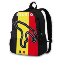 My Francorchamps Race Track Minimal Poster Backpacks For Men Women Teenagers Girls Bags Limited Edition Minimal Minimalist