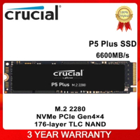 Crucial P5 Plus 500GB 1TB 2TB PCIe 4.0 3D NAND NVMe M.2 Gaming SSD Up to 6600MB/s 500G 1T 2T High Performance M2 2280 Original