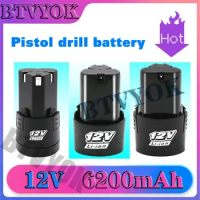 12V 6200mAh Lithium Battery 18650 Li-ion Battery Power Tools accessories For Cordless Screwdriver Electric Drill Battery