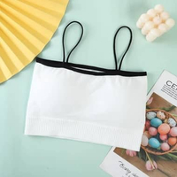 Khaebeauty Tank Top BRA Kemben Singlet Spaghetti Simple Crop Top Pakaian Dalam Wanita BR050 One Size